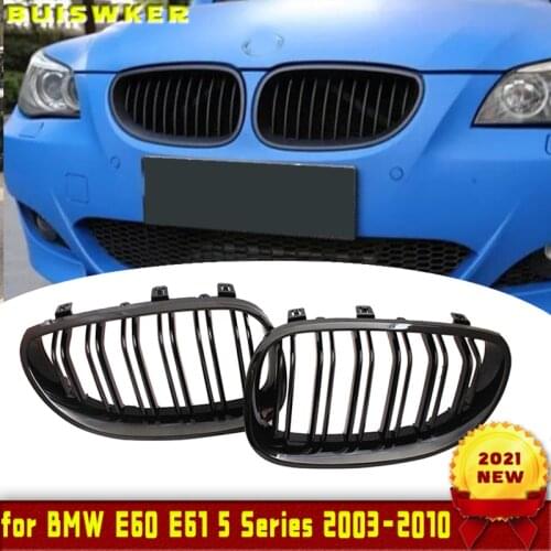 Gloss Black Car Front Kidney Grille Grill for BMW 5 Series E60 E61 M5 520I 535I 550I 2003-2010 Sedan