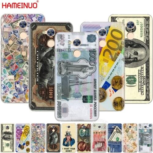 HAMEINUO money cash dollar Ruble Cover phone Case for Huawei Honor V10 4A 5A 6A 7A 6C 6X 7X 8 9 NOVA 2 2S PLUS LITE