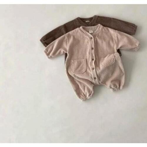 Autumn Infant Corduroy One-piece Overalls Kids Baby Boys Girls Cotton Long Sleeve Overalls New Toddler Casual Overalls