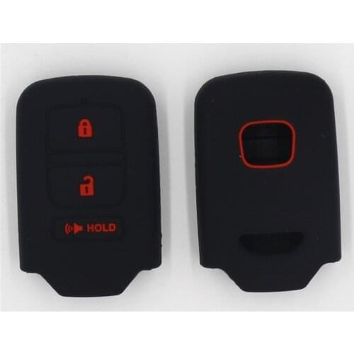 2PC Silicone Fob Key Case Holder Cover for Honda Fit CR-V CRV HRV Pilot Accord CR-Z EX 3 Button Remote Control Car Key Cover