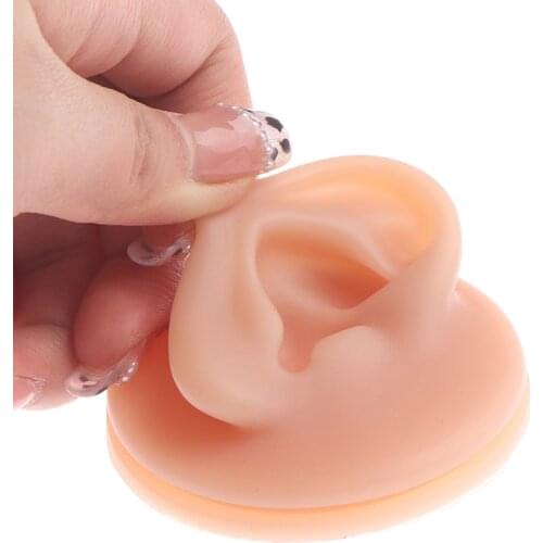 1PCS Soft Silicone Human Ear Model Display Puncture Display Simulation For Jewelry Display Teaching Tool