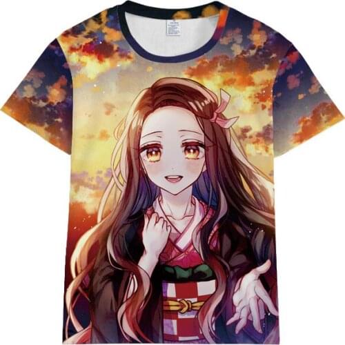 Fashion T Shirt cosplay costume Anime Demon Slayer: Kimetsu No Yaiba 3D Printed T Shirts Harajuku Style T Shirt Streetwear Tops