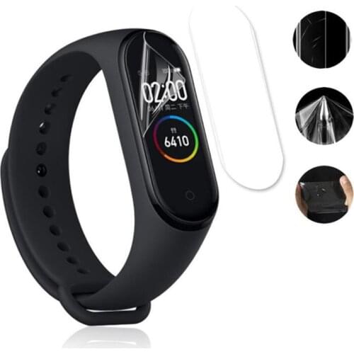 5pcs TPU Soft Full Coverage Protective Film Guard For Xiaomi Mi Band 4 Band4 Miband 4 Smart Wristband Screen Protector Cover