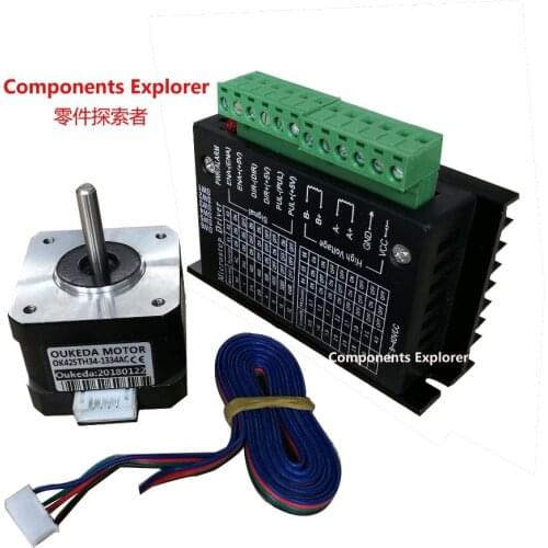 Nema 17 42 Stepper Motor Set 42BYGH34 Torque 0.32N.M 34MM Drive Control Board 4A