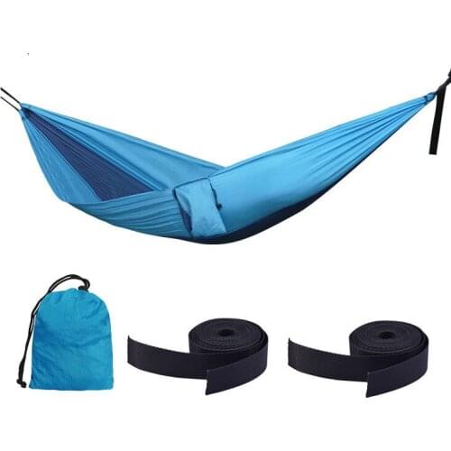 Nylon Double Person Hammock Tent Parachute Fabric For Travel Hiking Backpacking Portable Camping Rede Hanging Chair WJ526