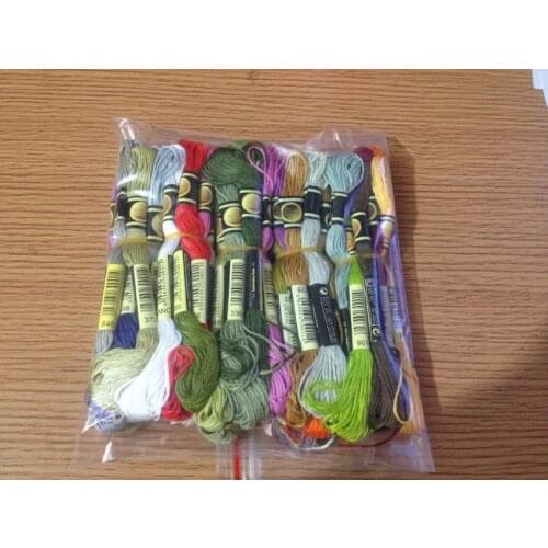 Oneroom 8M Multi-color Soft Cotton Cross Stitch Embroidery Threads Floss Sewing Threads (Random Color)