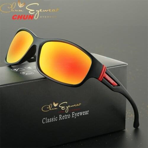 CHUN Rectangle Shape Sunglasses Men Polarized Branded Logo Sun Glasses occhiali da sole uomo polarizado M127