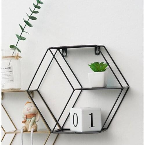 Floating Book Shelves 3 Tier Geometric Shaped Wall Shelf For Bedroom Living Room Office Decorations Gift