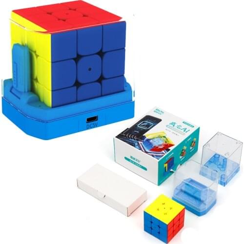 MoYu Weilong AI Smart Magic Cube 3x3x3 Magnetic Bluetooth Connect WCA Professional 3x3 Speed Cube Educational Toy magico cubo