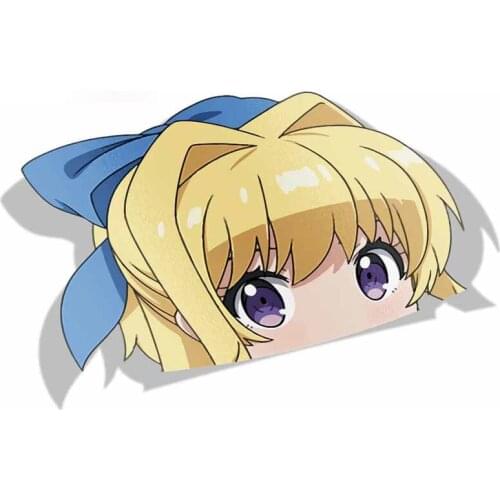 Personality Ristarte Kono Yuusha Ga Ore Tueee Peek Anime Big Head Vinyl Car Sticker Window Trunk Decal Apply To Car Window