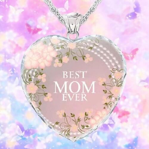 Women Healing Crystals Pendant Necklace Necklace for Women Love Letters Heart Necklace Crystal Pendant Cheap Stuff Mothers Day