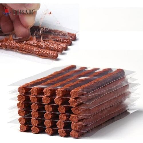 20Pcs Tubeless Tire Repair Strips Stiring Glue for Tyre Puncture Emergency Car Motorcycle Bike Tyre Repairing Rubber Strips