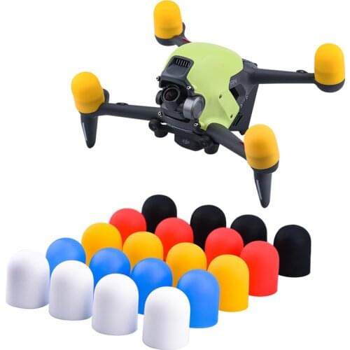 4pcs Motor Cover Cap for DJI FPV Combo Drone Engine Protective Dust-proof Cap Protector Colorful Soft Hat Drone Accessories