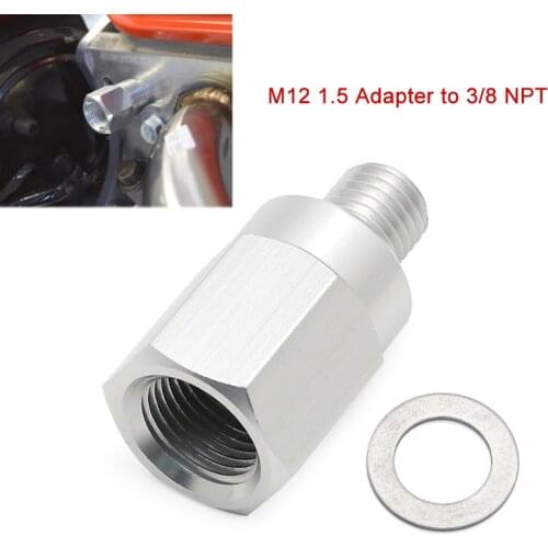 Male M12-1.5 to Female 3/8" NPT Engine Coolant Water Temperature Sensor Adapter For LS Engine Cylinder Head L92 L76 LS1 LSX LS3