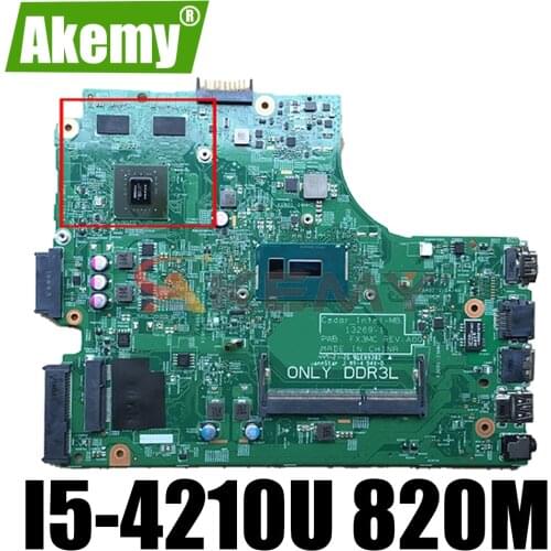 Akemy 13269-1 I5-4210U 820M 2G For DELL Inspiron 3543 3443 3542 3442 Motherboard FX3MC CN-01P4HG 1P4HG Mainboard 100%Tested