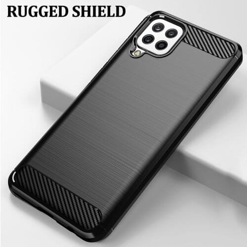 For Samsung Galaxy M32 Case Carbon Fiber Shockproof Silicone Bumper Case For Samsung Galaxy M32 Cover for Samsung Galaxy M32