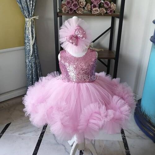 Toddler Baby Girl Feather Sleeveless Tulle Dress Backless Party Gown Bridesmaid Kids Dress Photography Props 1-6Y