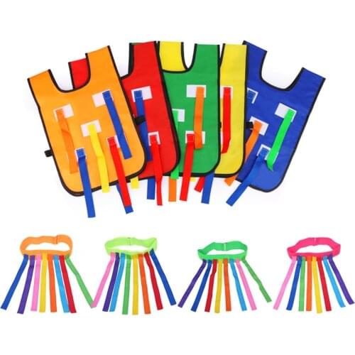Kids Catching Tail Vest Belt Outdoor Teamwork Sport Games Equipment Toys for Children Kindergarten Boys Girls Sensory Training