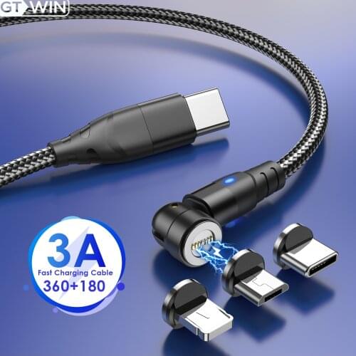 GWIN New 1M/2M PD Fast Charger Cable USB C To Type C Micro Magnetic Data Cables for iPhone Charging Wire for Macbook laptop