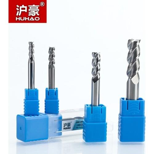 HUHAO 1PC 3 flutes Solid Carbide End Mill for Aluminum CNC Milling Cutter HRC45 Tungsten steel router bits CNC machine