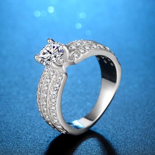 Silver 925 Jewelry Ring for christmas Anillos Engagement Diamond Wedding Ring Band Women Wedding 925 Silver Ring for Jewelry
