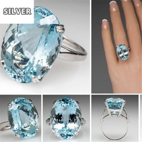 2 colors Solitary Oval Stone rings for women Wide Engagement Band With CZ Wedding ring Romantic Gift Jewelry For Women