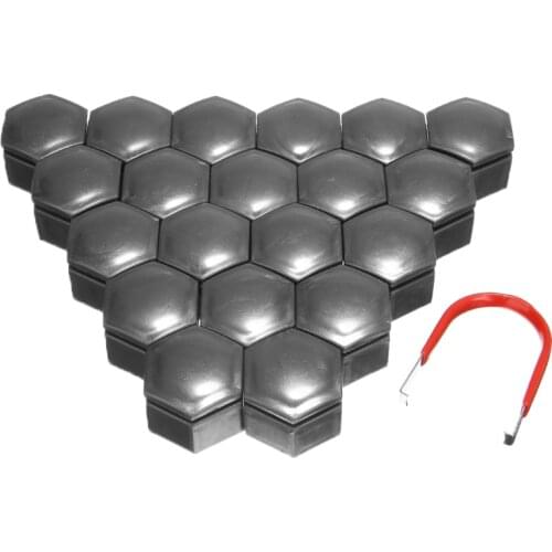 Wholesale 20pcs 22mm Wheel Nut Bolt Cap Cover + Removal Tool Gray Tyre Wheel Hub Covers For Vauxhall Insignia