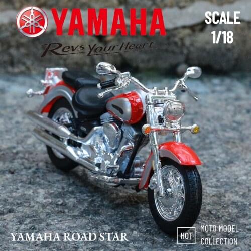 Maisto 1:18 YAMAHA ROAD STAR SILVERADO Alloy Motorcycle Diecast Bike Car Model Toy Collection Mini Moto Gift