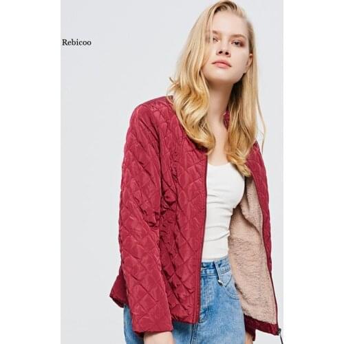 Women Casual Jackets Zipper Coats Warn Thick Stand Long Sleeve Clothes New Autumn Korean Style Jackets