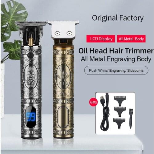 Electric Hair Trimmer Man USB Rechargeable T-Outliner LCD Hair Clipper Barber Shop Men Shaver Barber Men Hair Cutting Machine