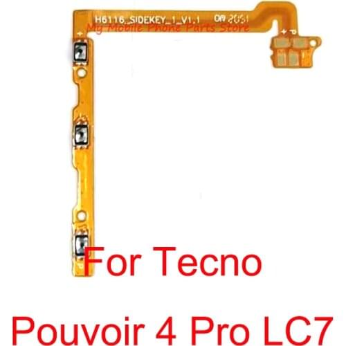 Power And Volume Side Buttons Flex Cable For Tecno Pouvoir 4 Pro LC7 Volume Power ON OFF Switch Flex Cable Repair Parts