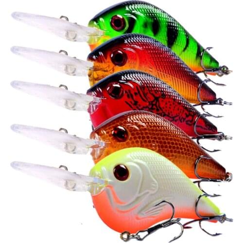 5pcs/lot 10g 9.5cm Crank Fishing Lures Set Lifelike Hard Baits Crankbaits Treble Hook Fishing Tackle 3D Eyes Peche Wobblers