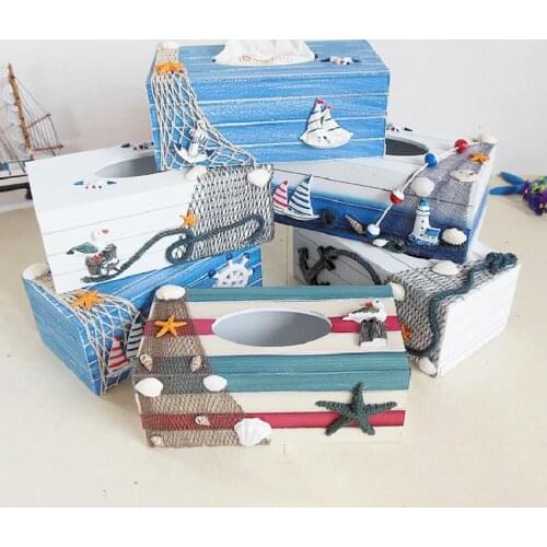 New Mediterranean-style Tissue Box European Classic Retro Paper Pumping Box Car Home Pumping Box Decoration