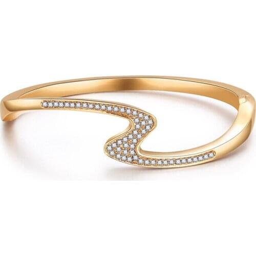 ORNAPEADIA Wholesale Jewelry Fashion Bracelet for Women Fashion Personality Lightning Thin Bracelet Glossy Cuff Bangles