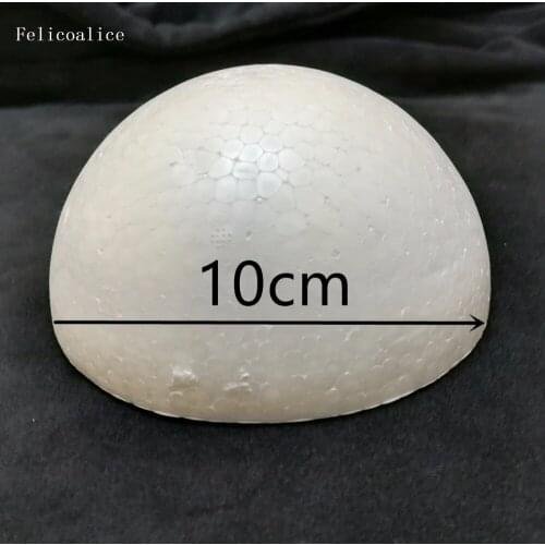 8pcs/12pcs Half Round Solid Polystyrene Styrofoam Foam Balls for Christmas Kids Craft diy handmade painted ball 10cm/3.937inch