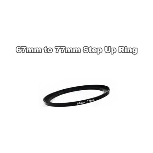 2pcs 67mm-77mm 67-77 67 to 77 mm Step Up Filter Ring Stepping Adapter Adaptor Black