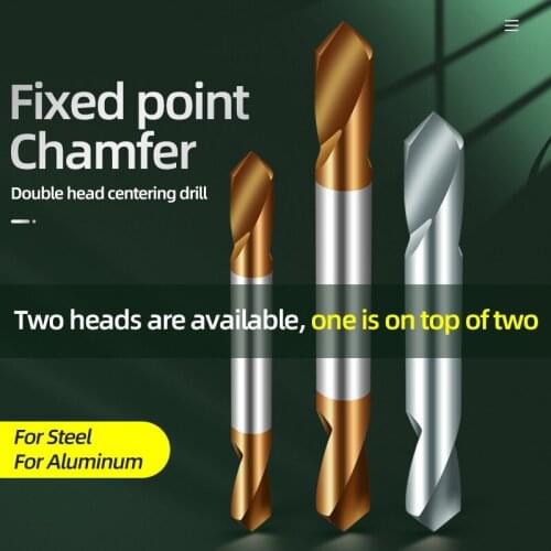 Positioning Chamfering Cutter 90 Extended Double Head Central Drill ROMTIC Tungsten Steel Alloy Central Drill With Fixed Point