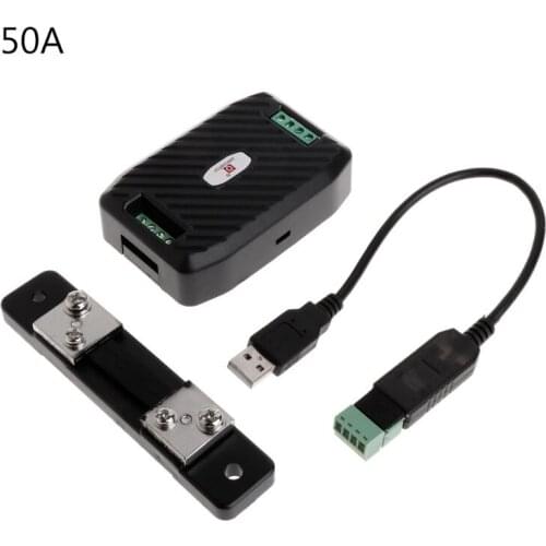 PZEM-017 DC Communication Box RS485 interface Modbus 0-300V 300A Shunt USB Cable