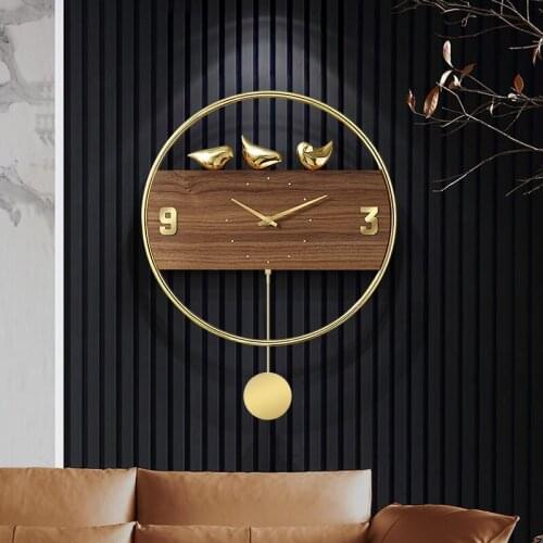 Modern Minimalist Wrought Iron Wall Clock Nordic Creative Personality Clock Living Room Home Fashion Art Decoration Wall Clock