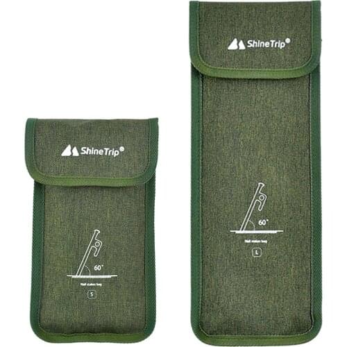 Outdoor Camping Tent Pegs Bag Oxford Cloth Hammer Wind Rope Tent Ground Nail Storage Pouch Travelling Hiking Tent Accessories