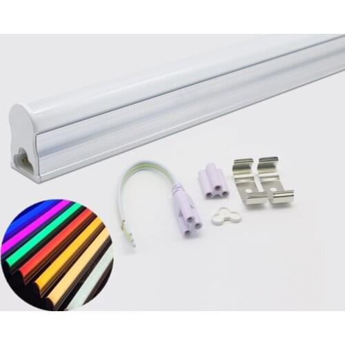T5 Led Tube Light 1ft Fluorescent Lamp 220v 230v 240v 2835 Smd Bulb Strip Bar Nature White 4000k Red Green Ice Blue Pink 0.3m