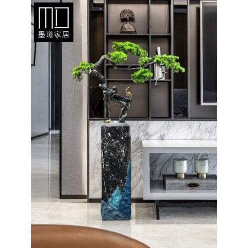 TT Welcome Pine Decoration Floor Living Room Hallway Decoration next to TV Cabinet Modern Light Luxury New Chinese Style Flowing