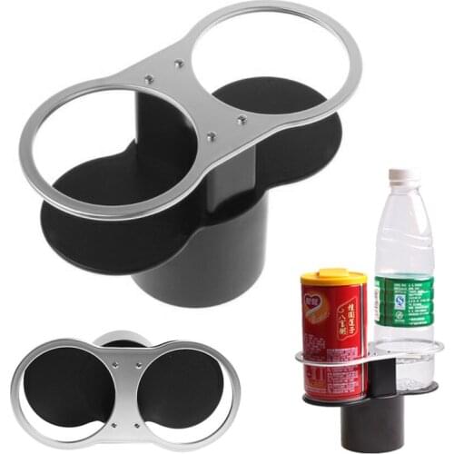 Universal Car Drink Double Holes Holder Water Cup Bottle Can Holder Door Mount Stand Coffee Drinks Organizer Basket Car Styling