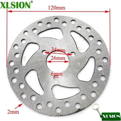 XLSION 120x26x2mm Electric Scooter Brake Disc For 47cc 49cc 2 Stroke Engine Gas ATV Quad Go Kart Dirt Pocket Mini Bike Motorbike