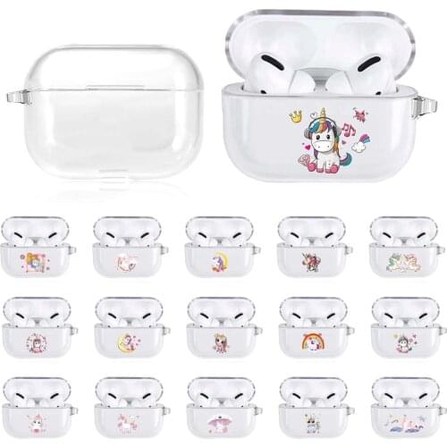 Protective Cover for Apple AirPods Pro A2084 A2083 Unicorn Series Earphone Case Soft Soilcone Transparent Earphone Accessories