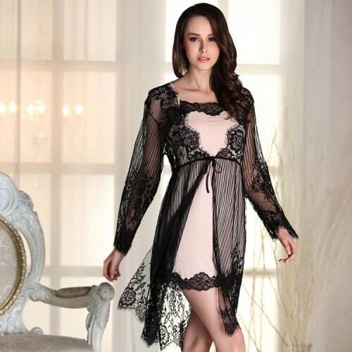 Woman Summer Sleepwear For Women Solid Bath Robe Dressing Gown Solid Robe Sleepwear Pajama Nightdress Full Sleeve Free Shipping