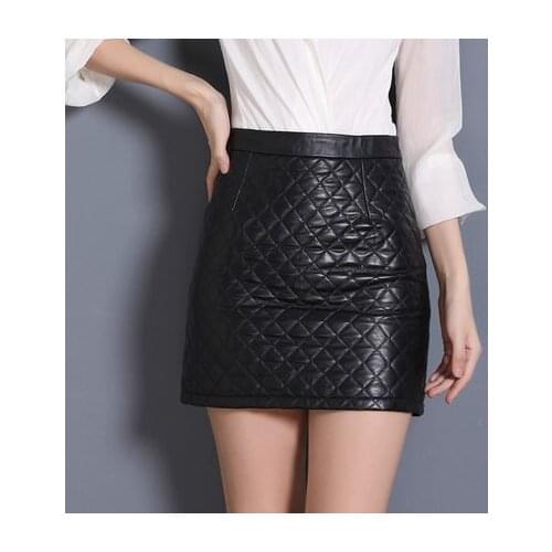 Top brand Women Slim 2020 Genuine Sheep Leather Skirt P12 high quality