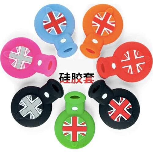 1pcs colorful Silicone Car key case keychain car styling cover for BMW MINI cooper one clubman R55 R56 R60 R61 Auto Accessories