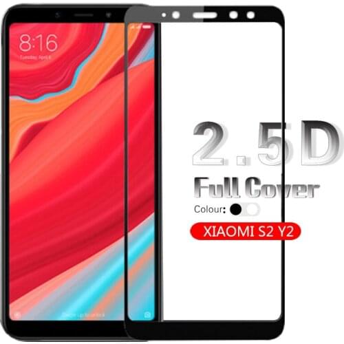 2.5D Arc Full Cover Tempered Glass Film For Xiaomi Redmi S2 Y2 Screen Protector Glass Front Cover Film Glass White & Black Cover