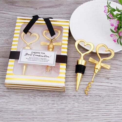 2pc Heart Bottle Opener Beer Openers For Guest Souvenirs Bridal Shower Wedding Bridal Party Favors Lover Gift Return Gifts
